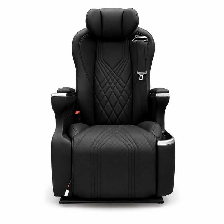 Car Craft Compatible With Innova Hycross Fortuner V Class Captain Electric Recliner Seat Chair Massaging Headrest Ventilation Heating Usb Type C Backrest Leg Support Adjustment All Suv Black