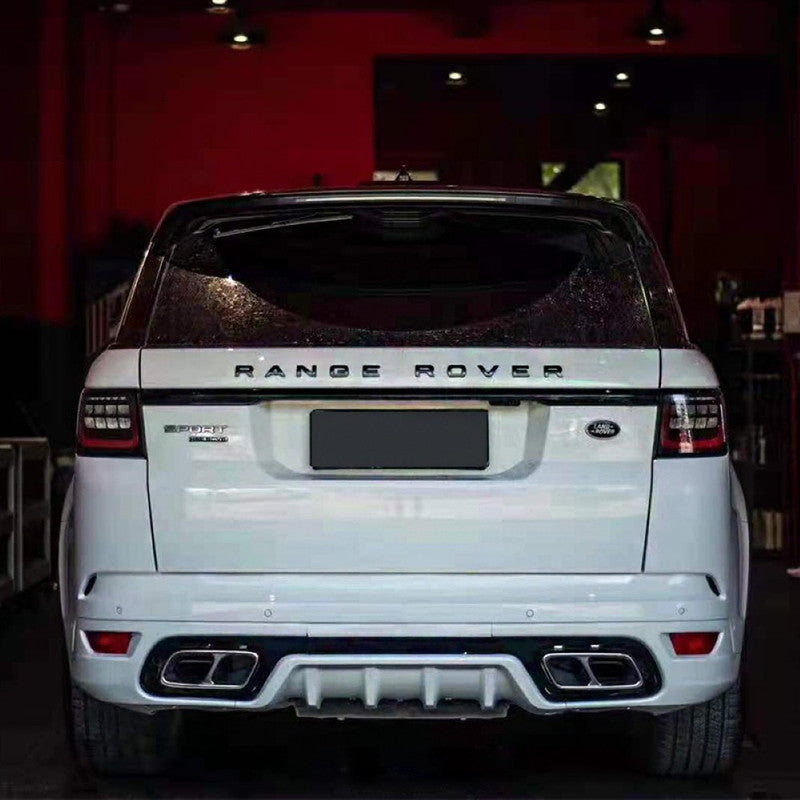 Car Craft Compatible With Land Range Rover Rr Sport 2018-2020 Upgrade To 2021+ Svr Bodykit Bumper Diffuser Exhaust Tip Pipe Rear