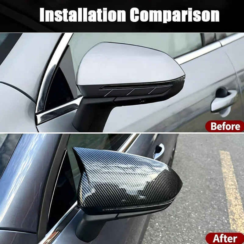 Car Craft Compatible With Byd Seal Atto 4 2022-2026 Side Rear View Case Wing Cap Shell Housing Mirror Covers 3m Tape Pasting Style Carbon Fiber Look
