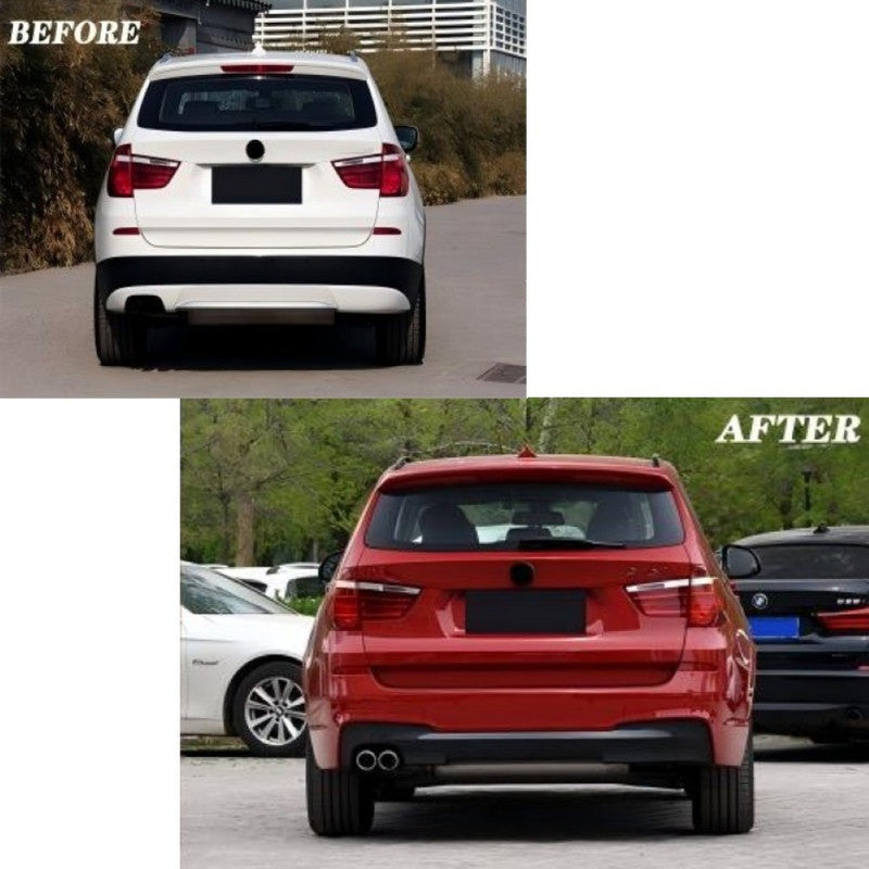 Car Craft Compatible With Bmw X3 Lci F25 2014-2017 Upgrade Convert To M Sport M Performance Mt M Tech X3m Exhaust Tip Pipe Gc F25 015 Square Style Dual 00-00