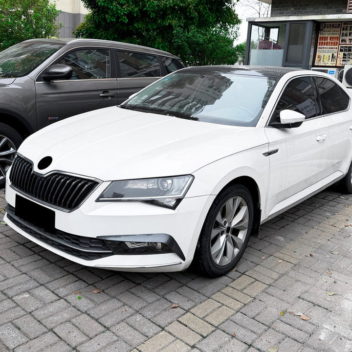 Car Craft Compatible With Skoda Superb Mk3 Pre-facelift 2015-2019 Front Bumper Side Splitter Skirt Trim Flag Lip Zst-1580 Cf Carbon Fiber Look
