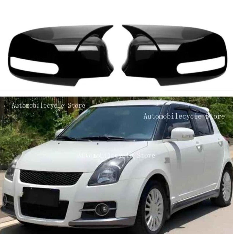 Car Craft Compatible With Maruti Suzuki Swift Ertiga Brezza 2012-2018 Rear View Case Wing Cap Shell Housing Mirror Covers 3m Tape Pasting Style Carbon Fiber Look