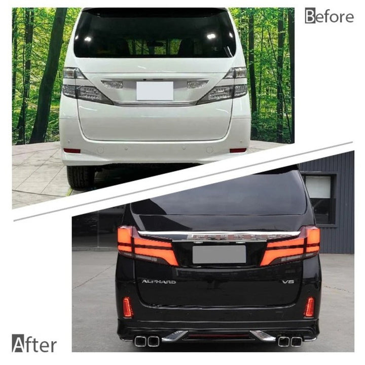 Car Craft Compatible With Toyota Alphard Vellfire 20 2008-2014 Upgrade Facelift Convert To 2023 40 Model Bodykit Front Rear Bumper Headlight Taillight Lamp Side Skirt Hood Fender Splitter Trim F203