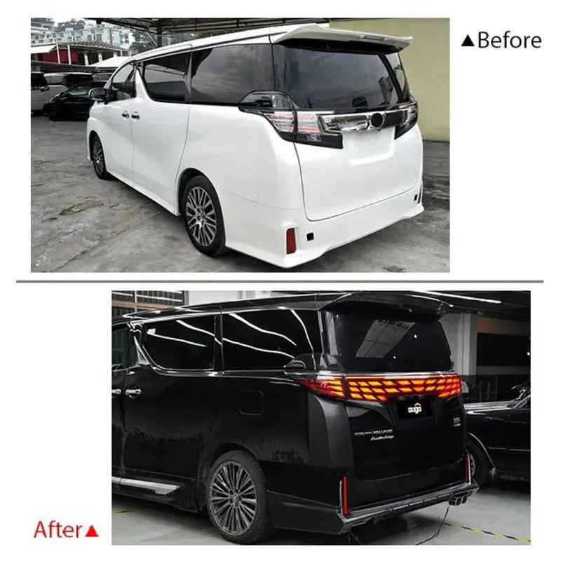 Car Craft Compatible With Toyota Alphard Vellfire 30 35 2015-2022 Upgrade Facelift Convert To 2023 40 Model Bodykit Front Rear Bumper Headlight Taillight Lamp Side Skirt Hood Fender Splitter Trim F187