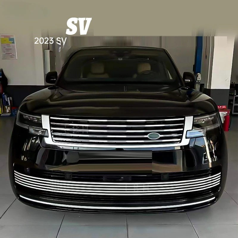 Car Craft Compatible With Land Range Rover Rr Vogue L460 2023-2025 Upgrade Facelift Conver To 2023 Sva Bodykit Front Bumper Mesh Side Vent Splitter Skirts Grill Silver - CAR CRAFT INDIA