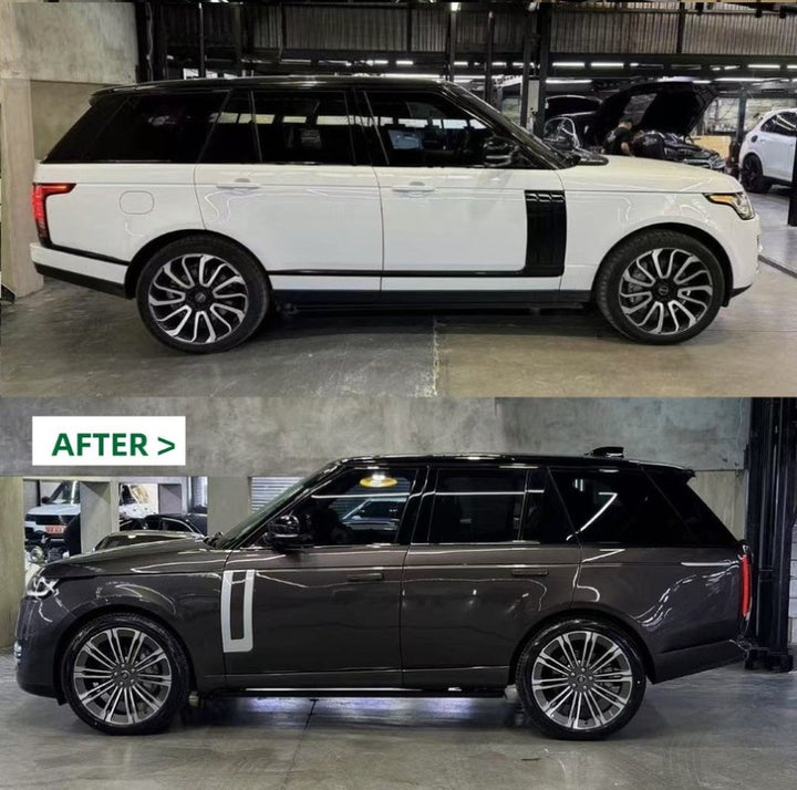Car Craft Compatible With Range Land Rover RR Vogue 2014-2017 Upgrade Facelift Convert To 2024 Svr Bodykit Bumper Headlight Taillight Hood Pop Up Handle Fender With Door CC-7112 1:1 - CAR CRAFT INDIA
