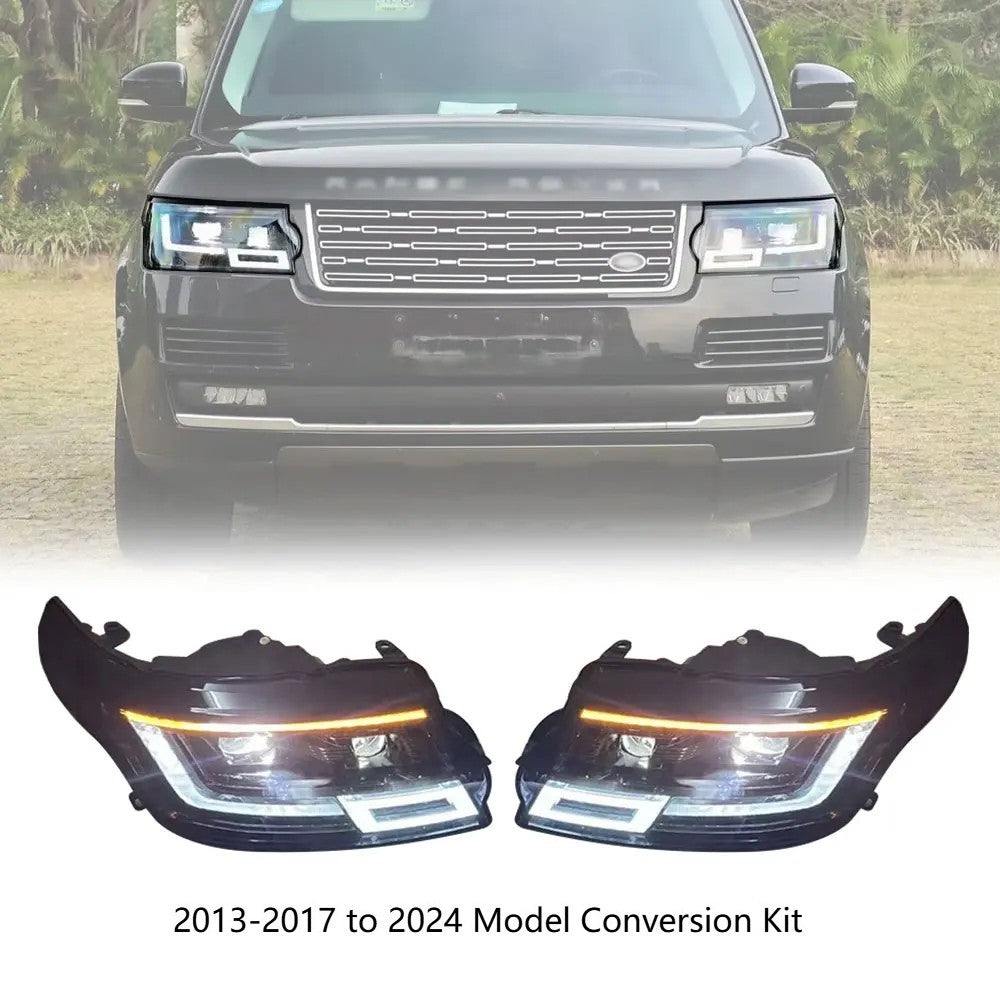 Car Craft Compatible With Land Range Rover Vogue L405 2013-2017 Car Front Upgraded Head Light Lamp Xenon Headlight Retrofit Upgrade Modified Led Drl Hid 2024 Matrix Style