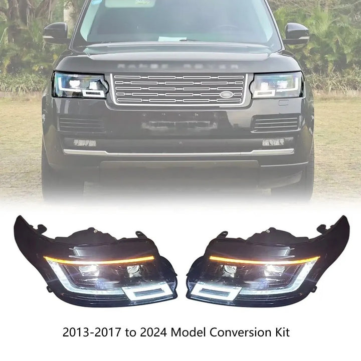 Car Craft Compatible With Land Range Rover Vogue L405 2013-2017 Car Front Upgraded Head Light Lamp Xenon Headlight Retrofit Upgrade Modified Led Drl Hid 2024 Matrix Style