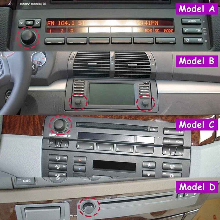 Car Craft Compatible With Bmw 5 Series E39 1996–2003 7 Series E38 1993–2001 X5 E53 1999–2006 Car Dashboard Cd Player Radio Audio Volume Rotary Switch Button Knob Model A 65828372162 - CAR CRAFT INDIA