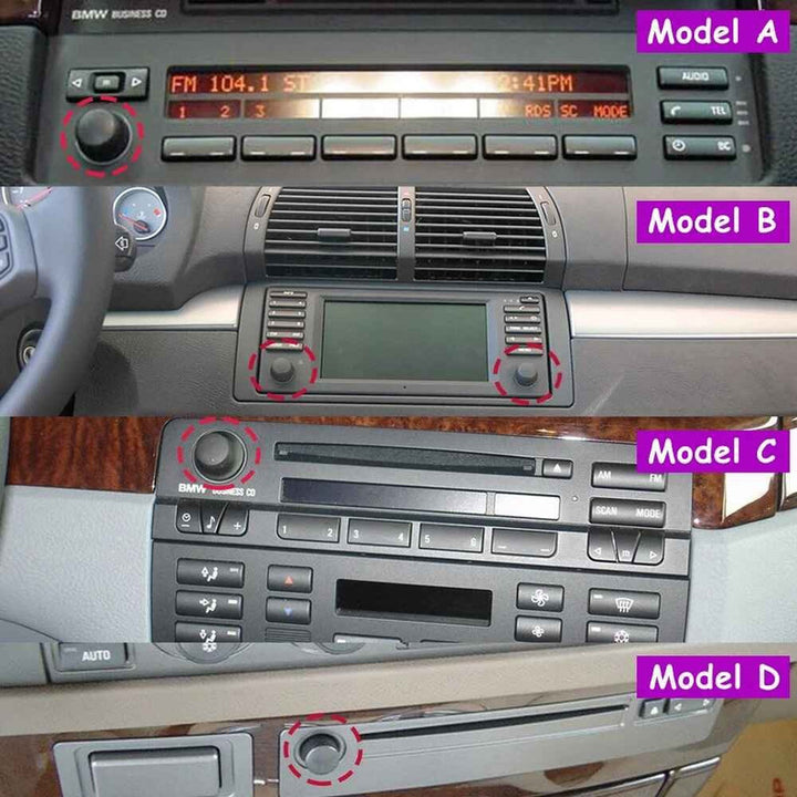 Car Craft Compatible With Bmw 3 Series E46 1998–2006 Car Dashboard Cd Player Radio Audio Volume Rotary Switch Button Knob Model C 65126924906 - CAR CRAFT INDIA