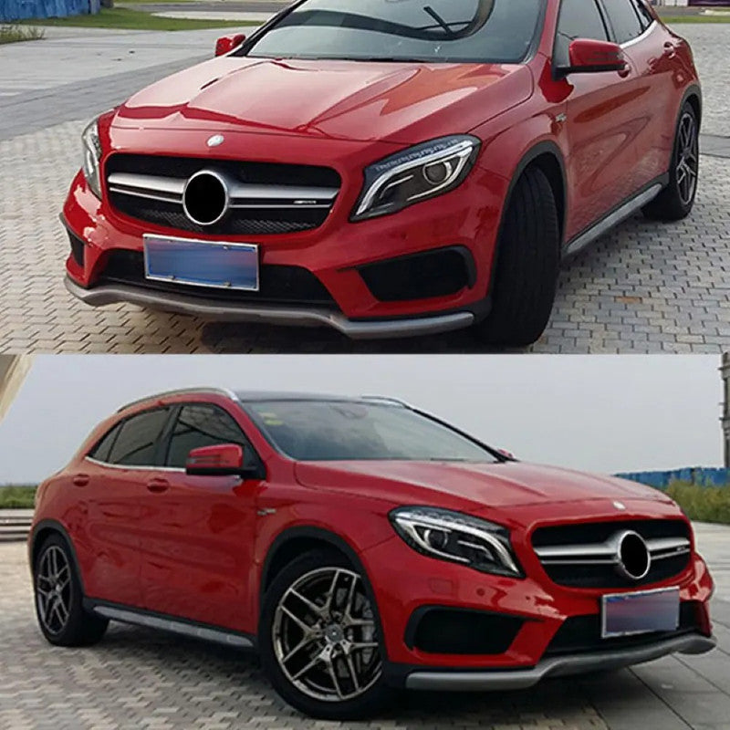Car Craft Compatible With Mercedes Benz Gla W156 X156 2014-2016 Front Bumper Show Grill Amg Black Amg45