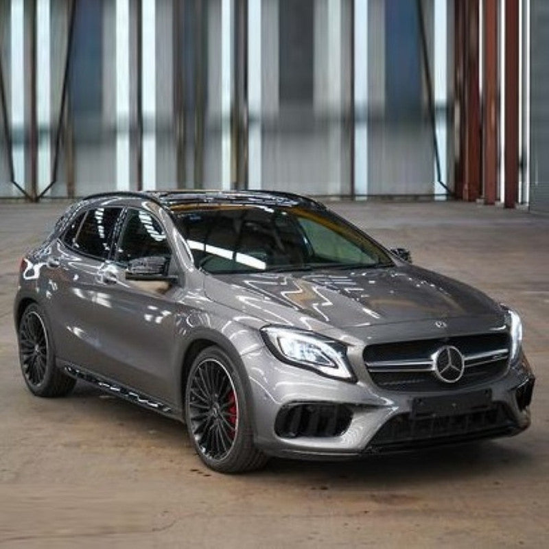 Car Craft Compatible With Mercedes Benz Gla W156 X156 Lci 2017-2020 Front Bumper Show Grill Amg Black Amg45