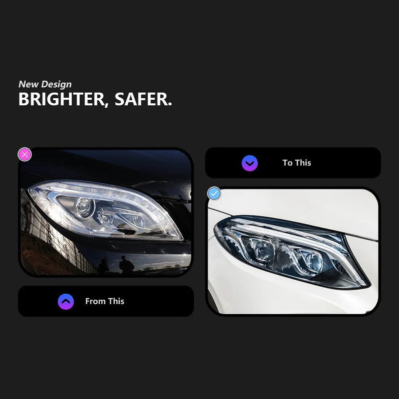 Car Craft Compatible With Mercedes Benz Ml W166 2012-2015 Car Front Upgraded Head Light Lamp Xenon Headlight Retrofit Upgrade Modified Led Drl Hid Gle Style W166-010 Gc