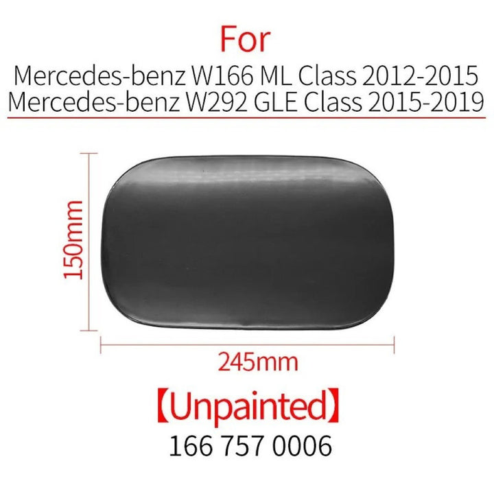 Car Craft Compatible With Mercedes Benz Ml W166 Gle W292 2012-2019 Car External Fuel Filler Cap Cover Fuel Tank Filling Port Cover Plate 1667570006 Unpainted