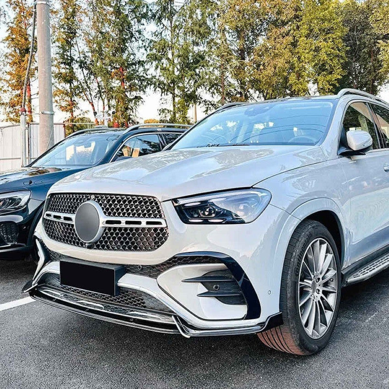 Car Craft Compatible With Mercedes Benz Gle W167 X167 Coupe Lci 2023+ Front Amg Bumper Show Grill Silver
