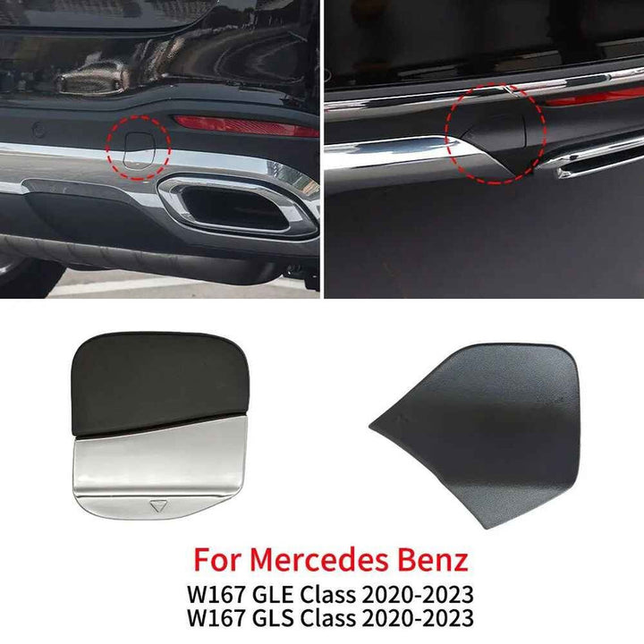 Car Craft Compatible With Mercedes Gls W167 X167 2019-2023 Rear Bumper Tow Towing Tochan Hook Cover Cap 1678856600 Unpainted - CAR CRAFT INDIA