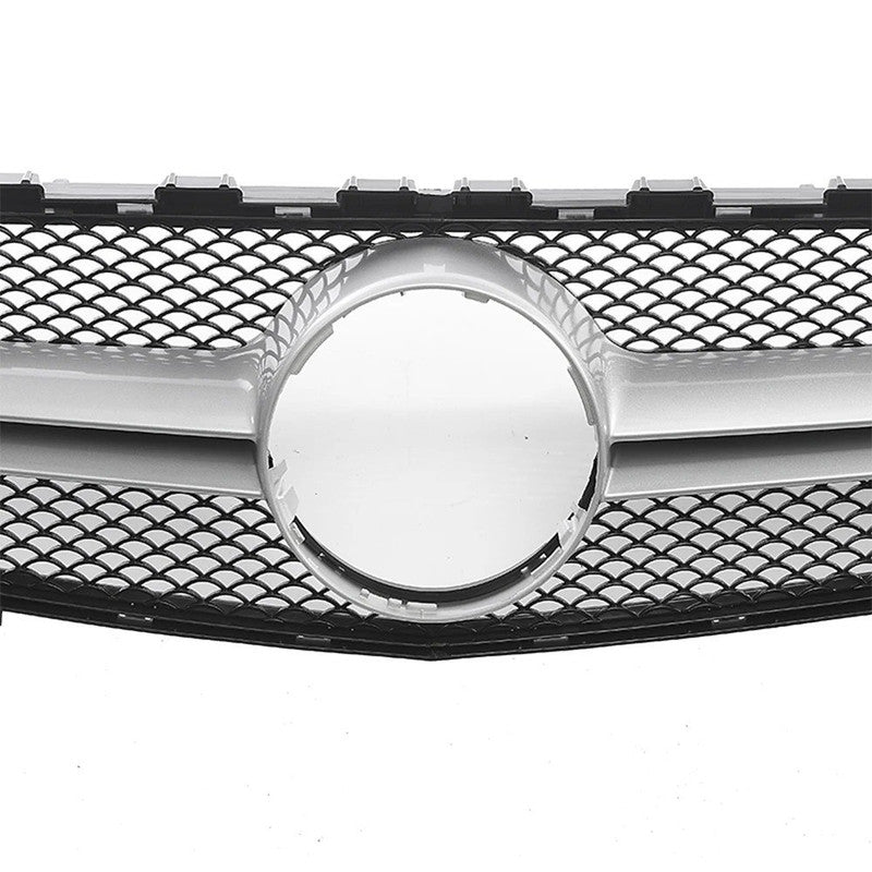 Car Craft Compatible With Mercedes Benz A Class W176 Lci 2016-2018 Front Bumper Amg Show Grill Amg Silver Usa GC