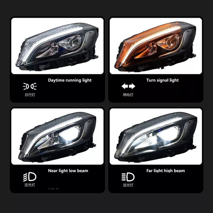 Car Craft Compatible With Mercedes Benz A Class W176 2013-2018 Car Front Upgraded Head Light Lamp Xenon Headlight Retrofit Upgrade Modified Led Drl Hid Laser Style