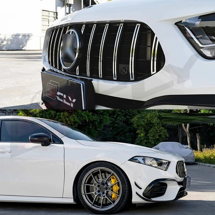 Car Craft Compatible With Mercedes Benz A Class W177 2018-2024 Front Rear Bumper Side Skirt Diffuser Exhaust Tip Upgrade Convert To Amg Amg45s Bumper Bodykit W177-017