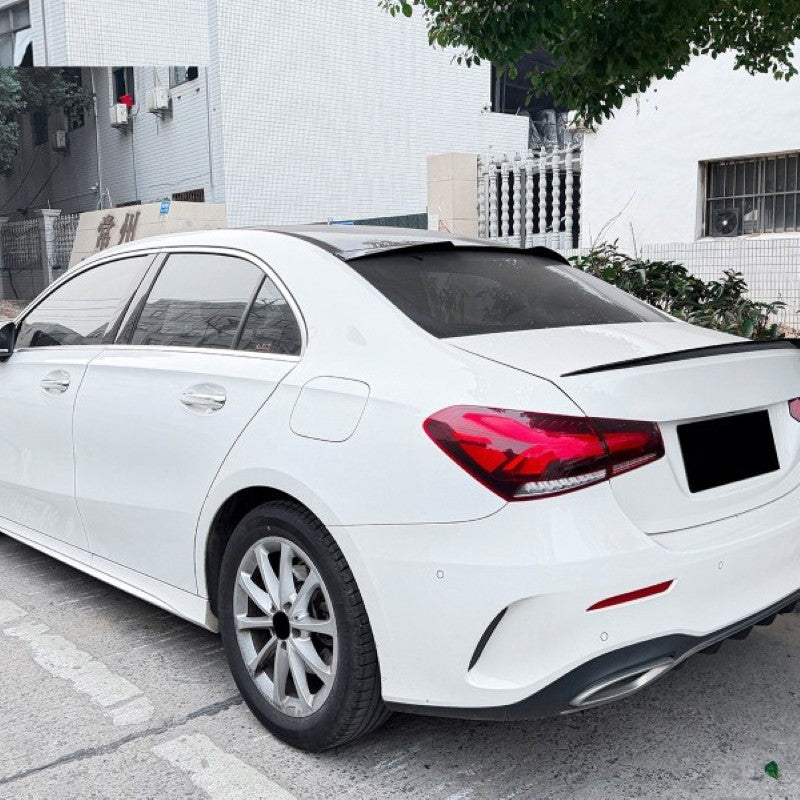 Car Craft Compatible With Mercedes Benz A Class W177 Sedan 2019-2024 Rear Trunk Wing Boot Roof Lip Spoiler Zst-1485 Gb Glossy Black - CAR CRAFT INDIA