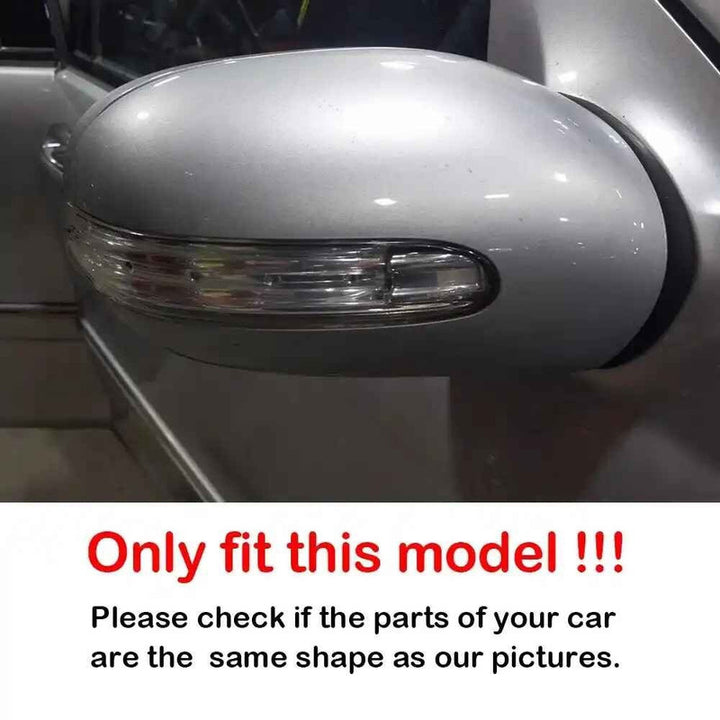 Car Craft Compatible With Mercedes Benz C Class W203 E Class W211 2001-2007 Side Rear View Case Wing Cap Shell Housing Mirror Covers 3m Tape Pasting Style Carbon Fiber Look CC-11555