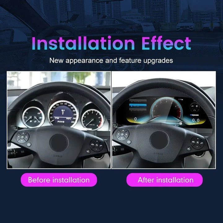 Car Craft Compatible With Mercedes Benz C Class W204 2008-2011 Ntg 4 Lcd Led Digital Speedometers Cluster Meeter Display Screen Instrument Panel Player