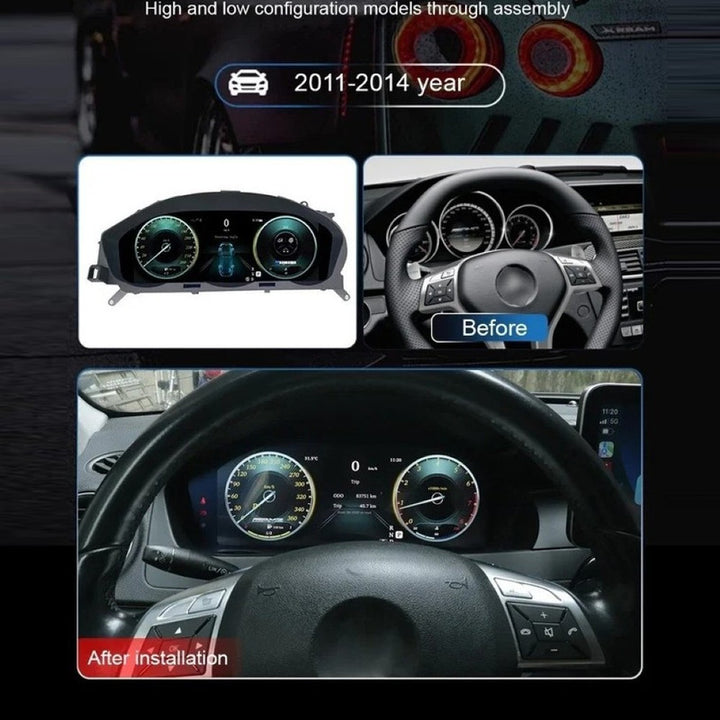 Car Craft Compatible With Mercedes Benz C Class W204 Lci 2012-2014 Ntg 4.5 Lcd Led Digital Speedometers Cluster Meeter Display Screen Instrument Panel Player