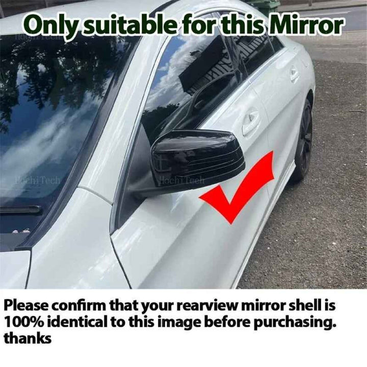 Car Craft Compatible With Mercedes A B C E S Cla Gla Class W176 W246 W204 W212 W221 W117 C117 W156 X156 2010-2018 Rear View Case Wing Cap Shell Housing Mirror Covers Replacement Style Glossy Black