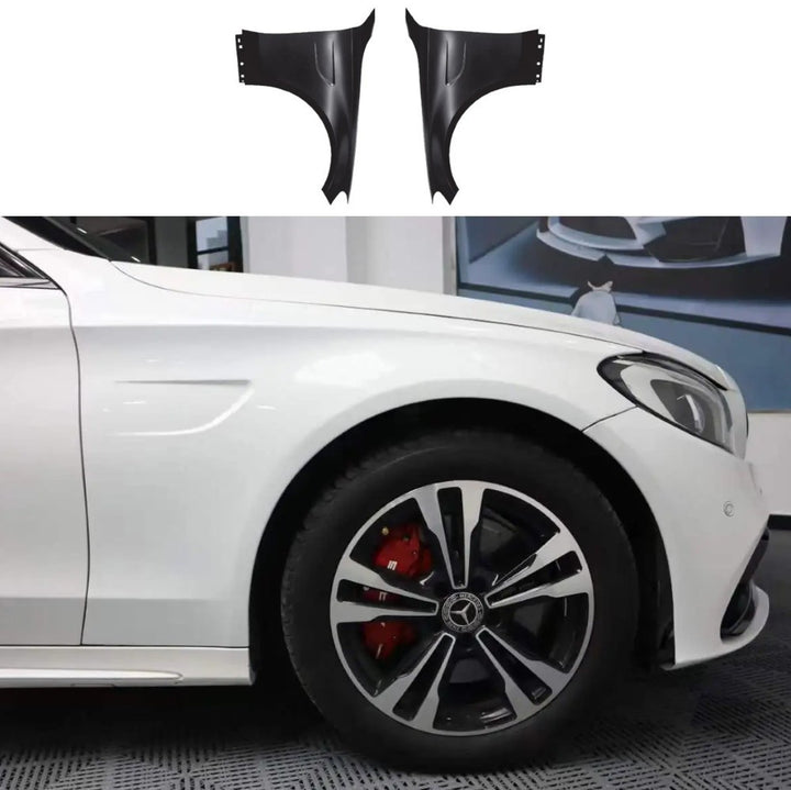 Car Craft Compatible With Mercedes Benz C Class W205 2015-2021 Front Rear Bumper Side Skirt Diffuser Exhaust Tip Upgrade Convert To Amg Amg C63 Bumper Bodykit GC W205-037