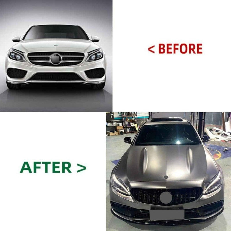 Car Craft Compatible With Mercedes Benz C Class W205 C205 Coupe 2015-2021 Front Bonnet Engine Hood Amg C63 Aluminum Gc W205/c205-034