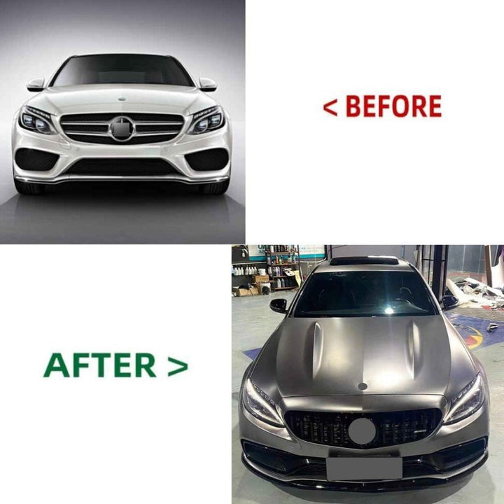 Car Craft Compatible With Mercedes Benz C Class W205 C205 Coupe 2015-2021 Front Bonnet Engine Hood Amg C63 Aluminum Gc W205/c205-034