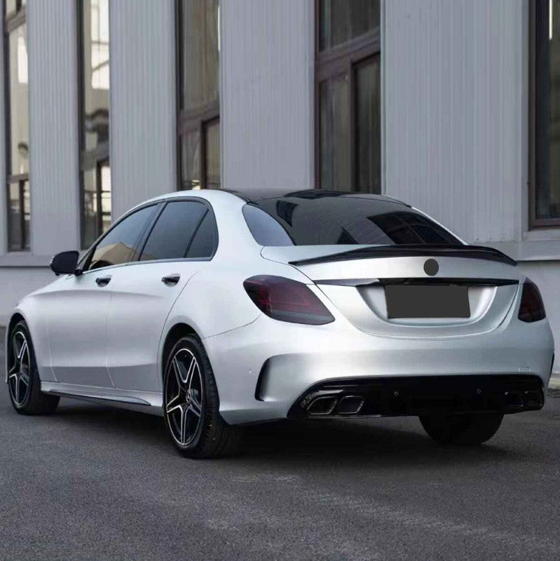 Car Craft Compatible With Mercedes Benz C Class W205 2015-2021 Side Skirt Splitter Running Board Upgrade Convert To Amg Amg C63 Side Skirt Gc W205-018