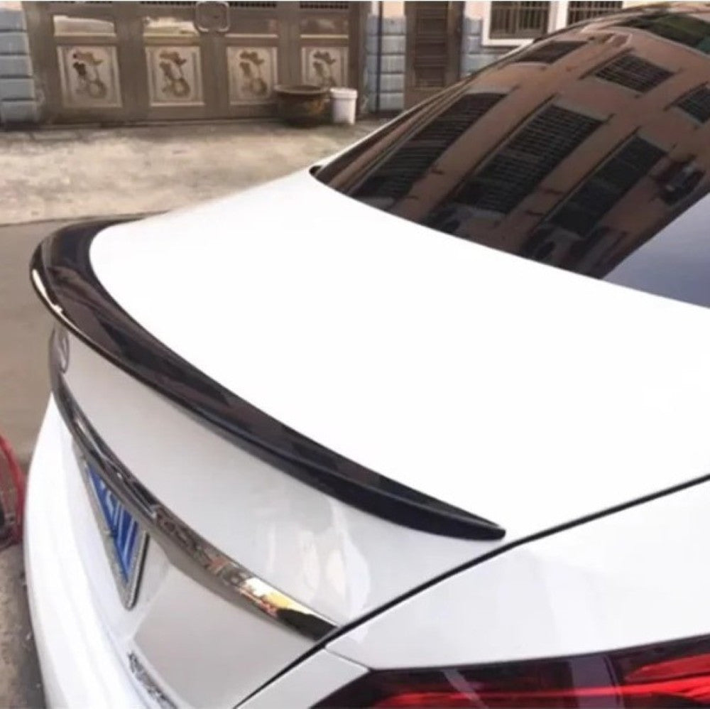 Car Craft Compatible With Mercedes Benz C Class W205 2015-2021 Rear Trunk Wing Boot Lip Skirts Spoiler Amg Style Carbon Fiber Look GC W205-035/036 Cf