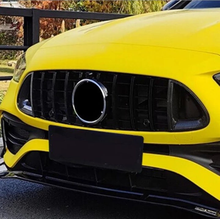 Car Craft Compatible With Mercedes Benz C Class W206 2021-2025 Amg Front Bumper Show Grill Brabus Bbs Style Carbon Fiber Look Black - CAR CRAFT INDIA