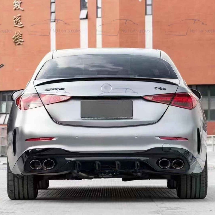 Car Craft Compatible With Mercedes Benz C Class W206 2022-2025 Amg Rear Bumper Upgrade Convert To Amg Amg C63 After Rear Lip Diffuser Gc W206-005
