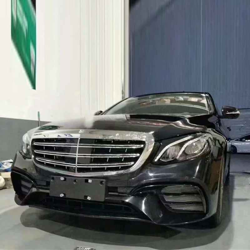 Car Craft Compatible With Mercedes Benz E Class W213 2016-2020 Upgrade Facelift Convert To Amg E63s Classic Amg63 Bodykit Front Bumper Skirt Trim Gc W213-014