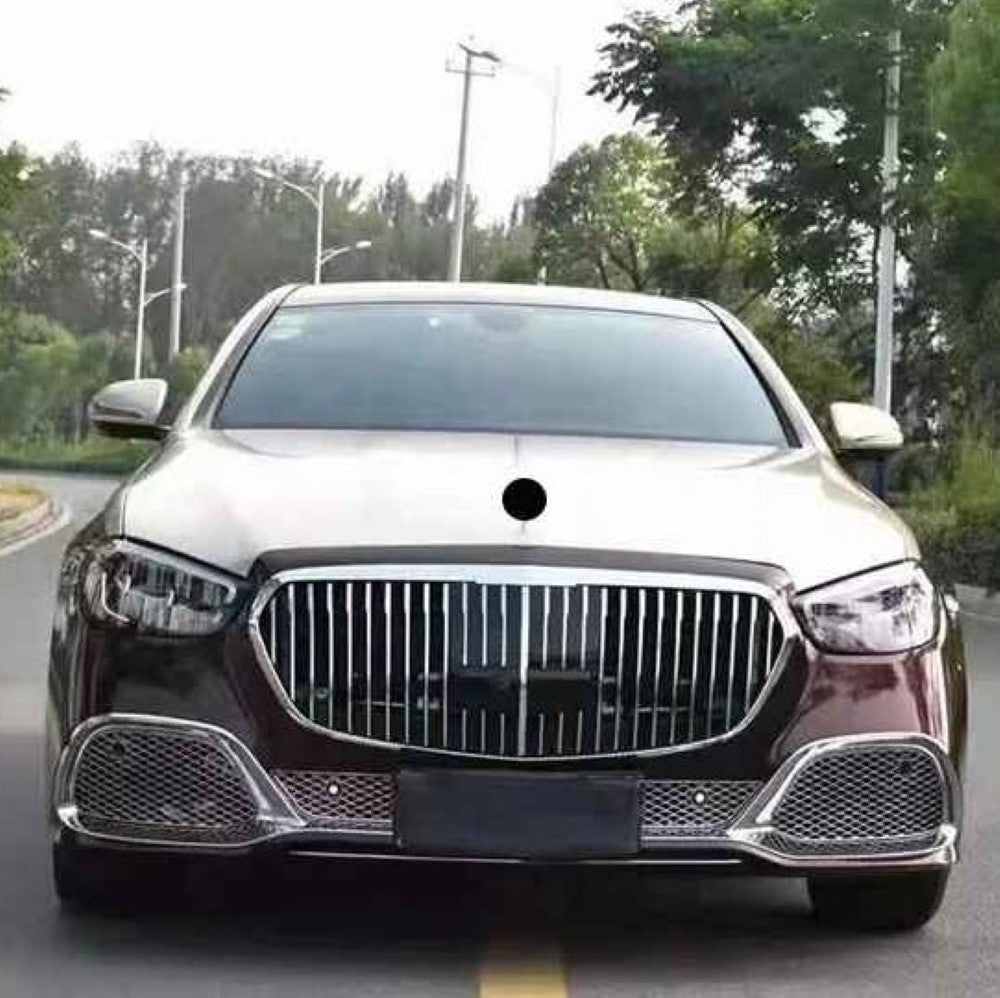 Car Craft Compatible With Mercedes Benz E Class W213 Lci 2021-2023 Upgrade Facelift Convert To Maybach Bodykit Front Bumper Gril Trim Skirt Gc W213 C238-048