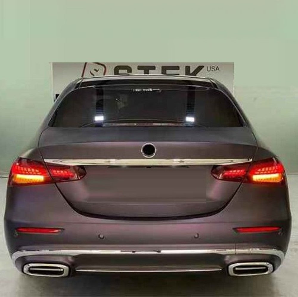 Car Craft Compatible With Mercedes Benz E Class W213 Lci 2021-2023 Upgrade Facelift Convert To Maybach Bodykit Front Rear Bumper Gril Exhaust Pipe Tip Diffsuer Trim