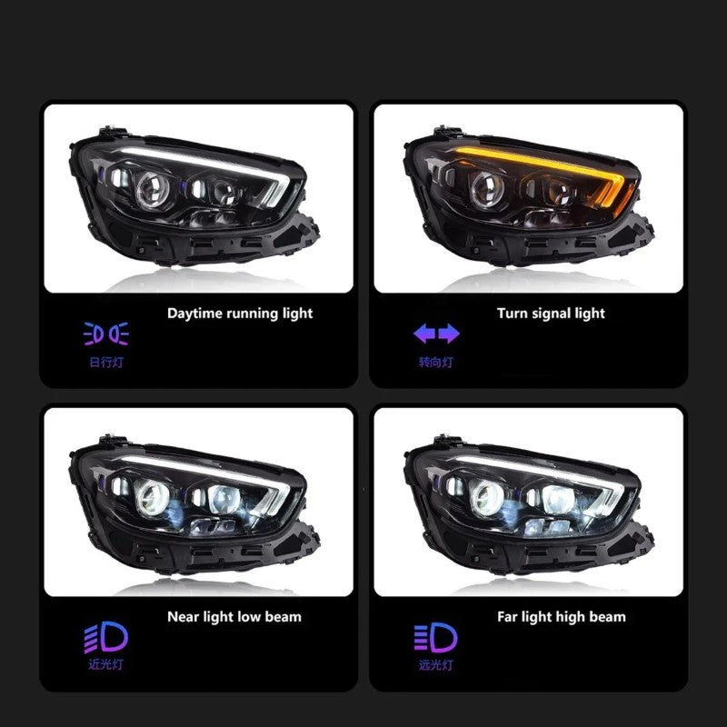 Car Craft Compatible With Mercedes Benz E Class W213 2021-2024 Car Front Upgraded Head Light Lamp Xenon Headlight Retrofit Upgrade Modified Led Drl Hid Light Shy - CAR CRAFT INDIA