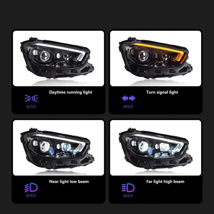 Car Craft Compatible With Mercedes Benz E Class W213 2021-2024 Car Front Upgraded Head Light Lamp Xenon Headlight Retrofit Upgrade Modified Led Drl Hid Light Shy - CAR CRAFT INDIA