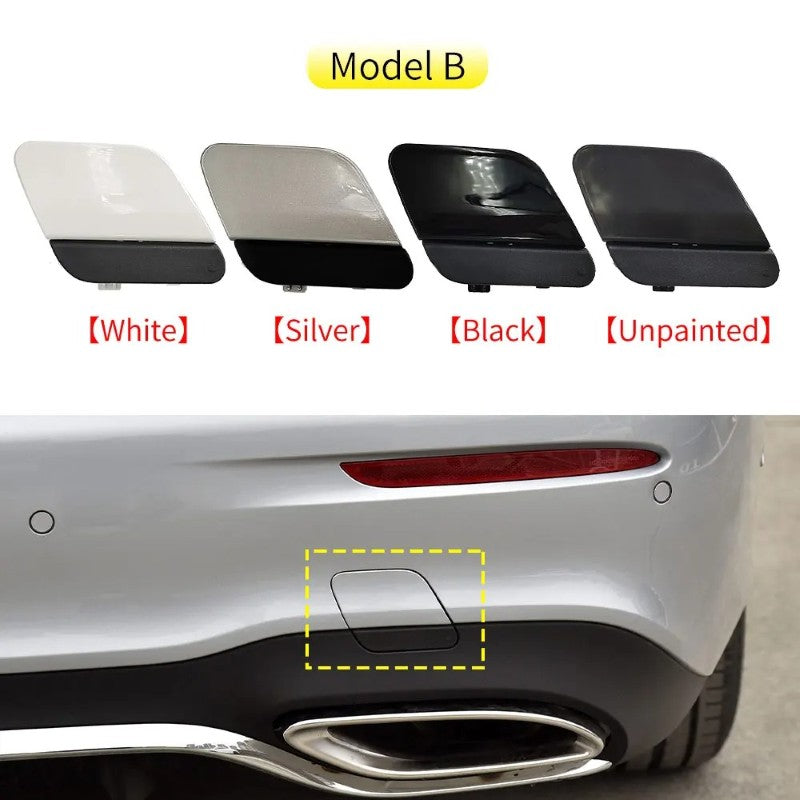 Car Craft Compatible With Mercedes E Class W213 Lci 2021-2024 Rear Bumper Trailer Tow Towing Hook Hole Cover 2138855705 Unpainted Model B - CAR CRAFT INDIA