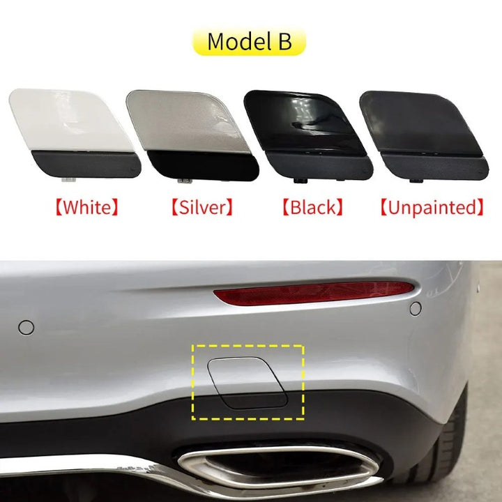 Car Craft Compatible With Mercedes E Class W213 Lci 2021-2024 Rear Bumper Trailer Tow Towing Hook Hole Cover 2138855705 Unpainted Model B - CAR CRAFT INDIA