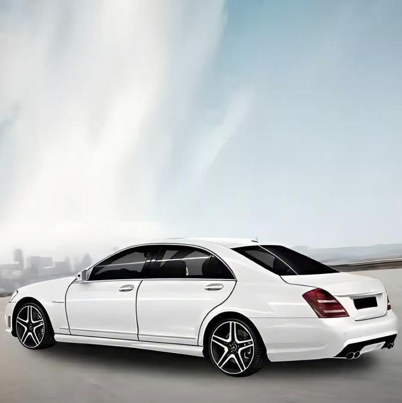 Car Craft Compatible With Mercedes Benz S Class W221 2006-2014 Amg S63 S65 S450 Rear Bumper Lip Diffuser Skirt With Exhaust Tip Pipe B007