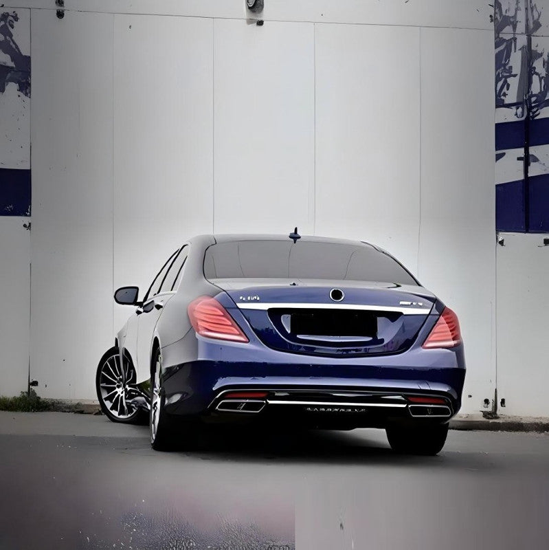 Car Craft Compatible With Mercedes Benz S Class W222 2014-2020 Upgrade Facelift Convert To Amgs63 S63 Bodykit Rear Bumper Exhaust Pipe Tip