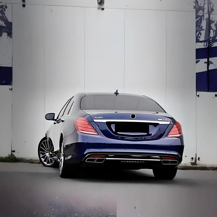 Car Craft Compatible With Mercedes Benz S Class W222 2014-2020 Upgrade Facelift Convert To Amgs63 S63 Bodykit Rear Bumper Exhaust Pipe Tip