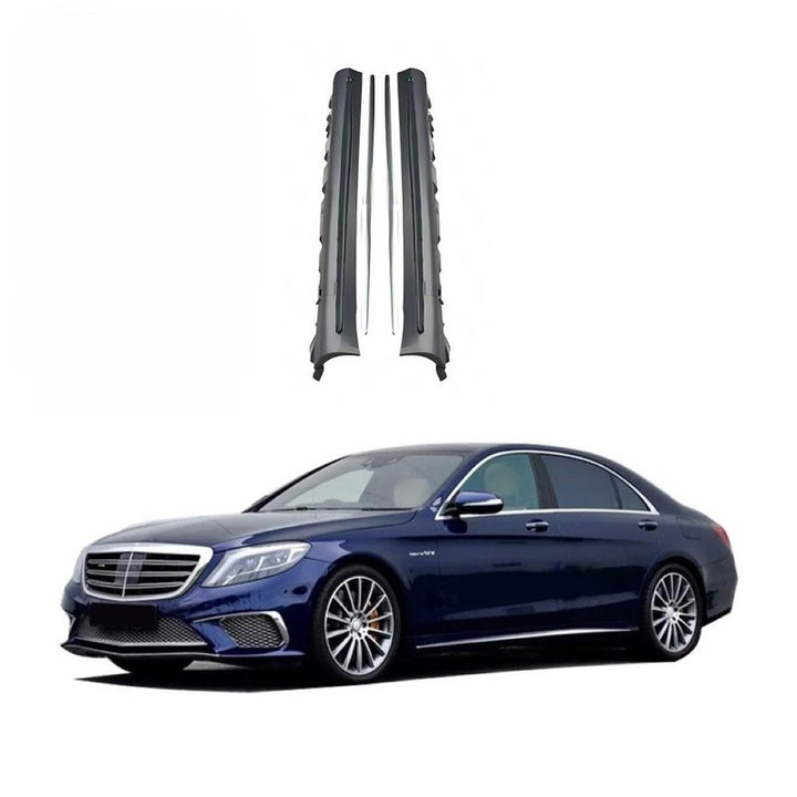 Car Craft Compatible With Mercedes Benz S Class W222 2014-2020 Upgrade Facelift Convert To Amgs63 S63 Bodykit Side Skirt Trim Running Board