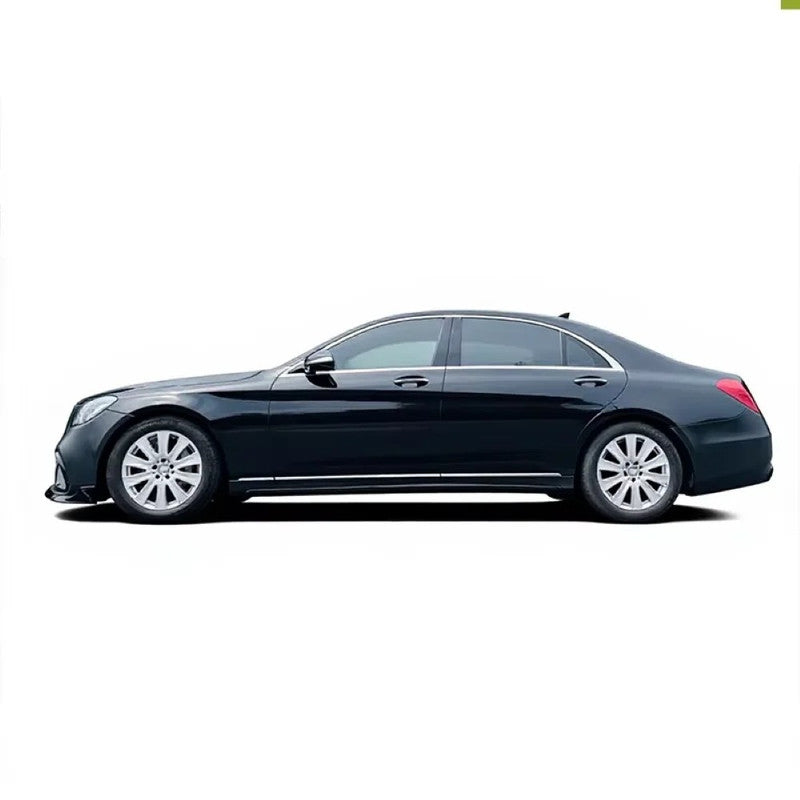Car Craft Compatible With Mercedes Benz S Class W222 Lci 2018-2020 Upgrade Convert To S Class S63amg Amg63 S63 S65 S450 Amg Maybach Side Skirt Splitter Running Board Gc W222-013 Long