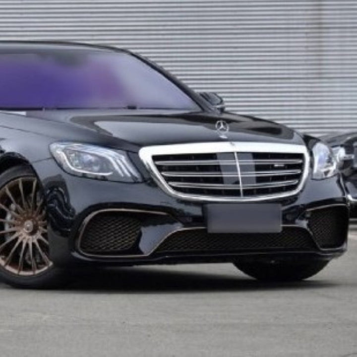 Car Craft Compatible With Mercedes Benz S Class W222 Lci 2018-2020 Upgrade Convert To S Class S65amg Amg65 S65 Amg Front Bumper Bodykit Skirt Splitter Trim Gc W222-008