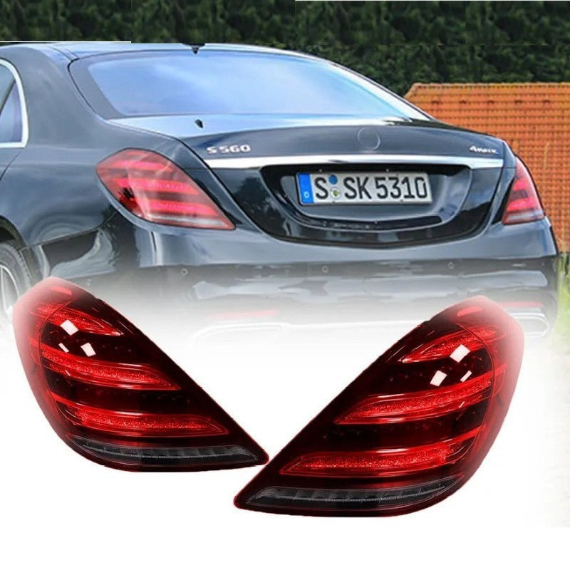 Car Craft Compatible With Mercedes Benz S Class W222 2014-2019 Car Rear Upgraded Tail Light Lamp Xenon Taillight Retrofit Upgrade Modified Led Drl Hid Light Maybach Style Smoke Shy - CAR CRAFT INDIA