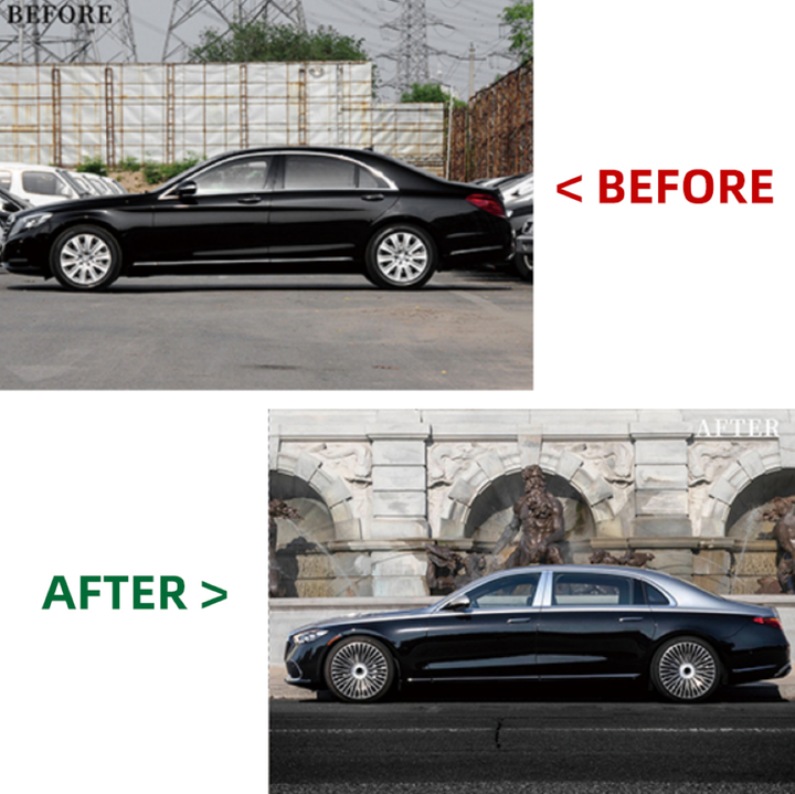 Car Craft Compatible With Mercedes Benz S Class W222 2016-2022 Upgraded Convert Facelift To S Class W223 2023+ Maybach Style Bodykit Bumper Headlight Taillight Hood Fender With Door CC-6614 - CAR CRAFT INDIA